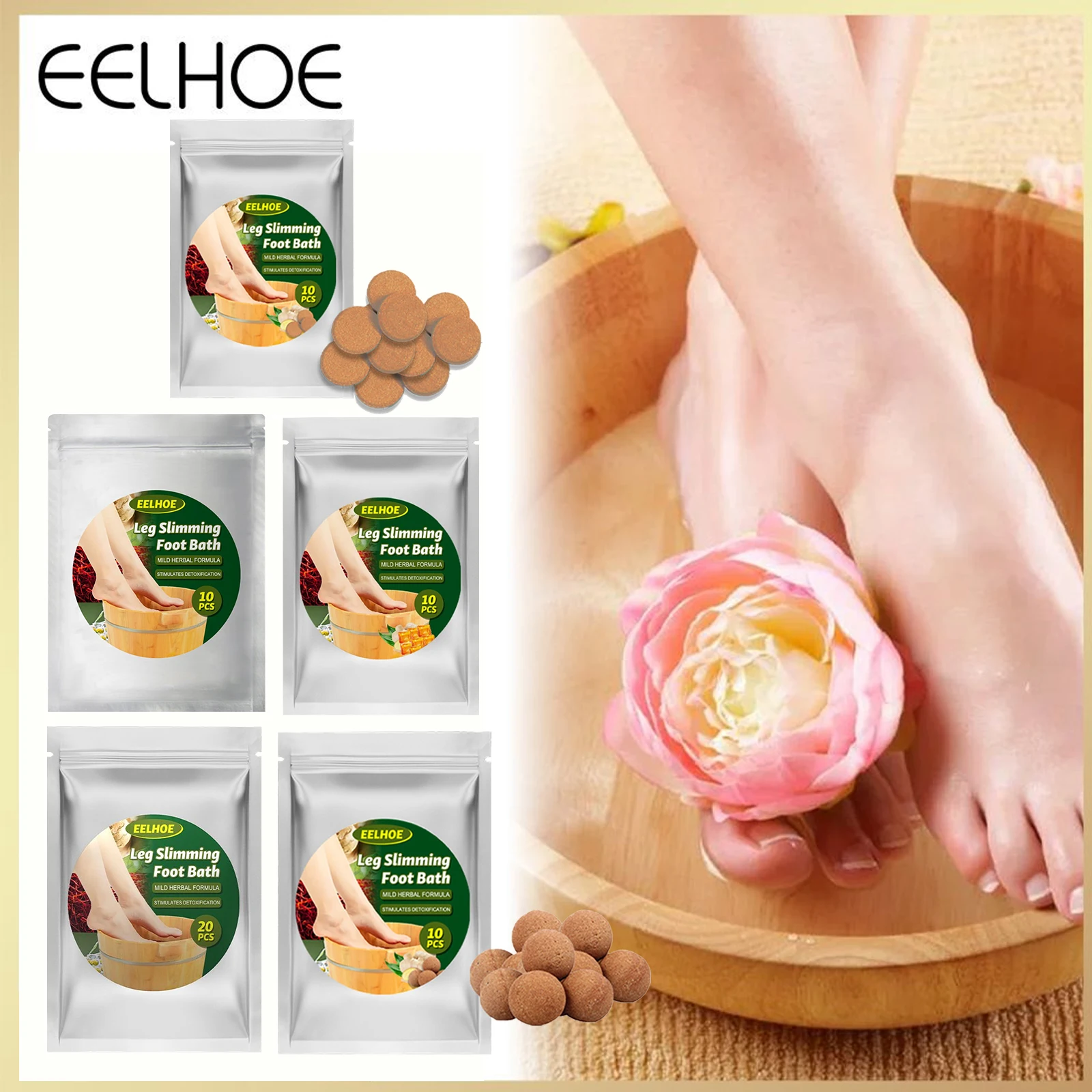 

Eelhoe Wormwood Foot Bath Chinese Medicine Bag Ginger Detox To Relieve Calf Muscles and Drive Away Cold Slimming Body Foot Care