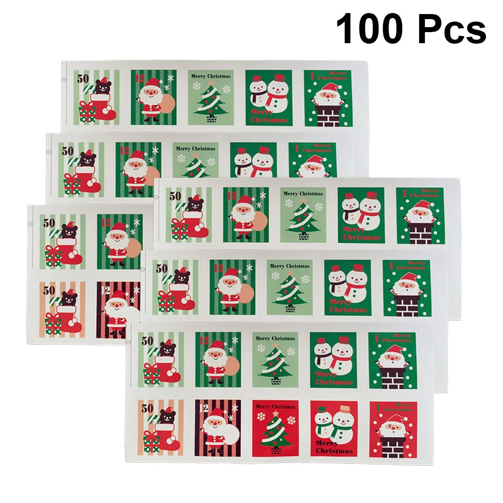 

Stickers Christmas Stickergiftstamp Scrapbook Journal Label Party Envelope Tag Kids Sealing Crafts Games Snowman Activities