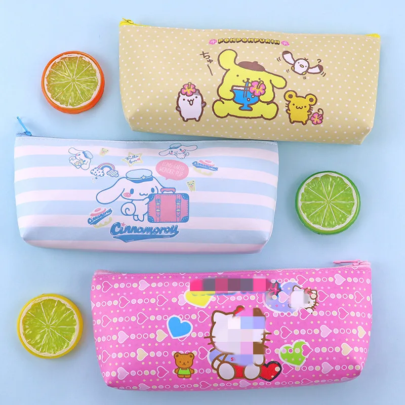 

Sanrio Cinnamoroll Kuromi PU Wallet Coin Purse Hello Kitty Anime My Melody Pompom Purin Keyring Pochacco Card Bag