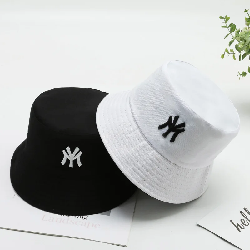 

2022 Double-Sided Women's MY Bucket Hat New York Embroidered Fisherman Hat Bob Outdoor Sports Sunscreen Panama Hat for Men Women