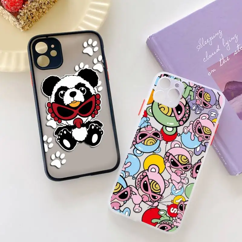 

Japan Fashion hysteric mini Phone Case for iPhone X XR XS 7 8 Plus 11 12 13 pro MAX 13mini Translucent Matte Case