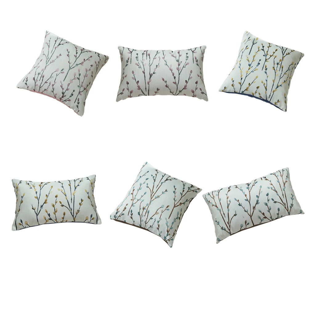 

2X Flowers and Plants Printed Throw Pillow Covers Pillowcase Rectangular Cover Case Couch Sofa Bed Car Cushions