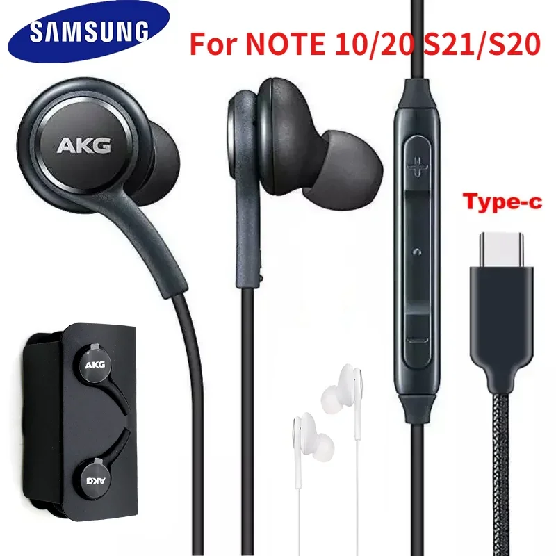 

EO-IG955 Original SAMSUNG AKG Earphones Headset In-ear Type-c with Mic Wired for GALAXY NOTE 10 NOTE 20 S21 S20 Ultra headphones