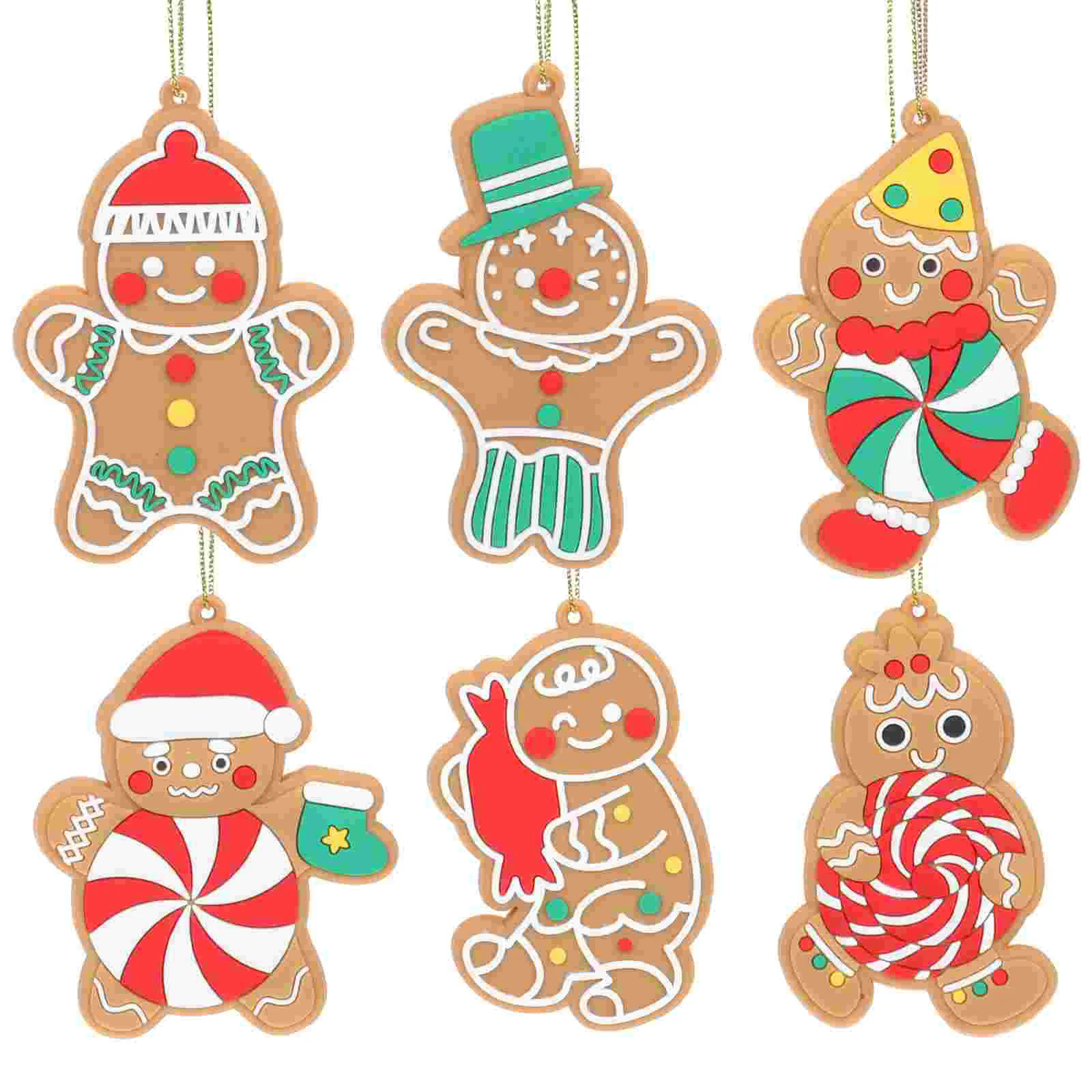 

12 Pcs Christmas Tree Decoration Ornament Christmas Ornament Figurines Pendant Gift Party Creative Crafts Pvc Xmas Hanging
