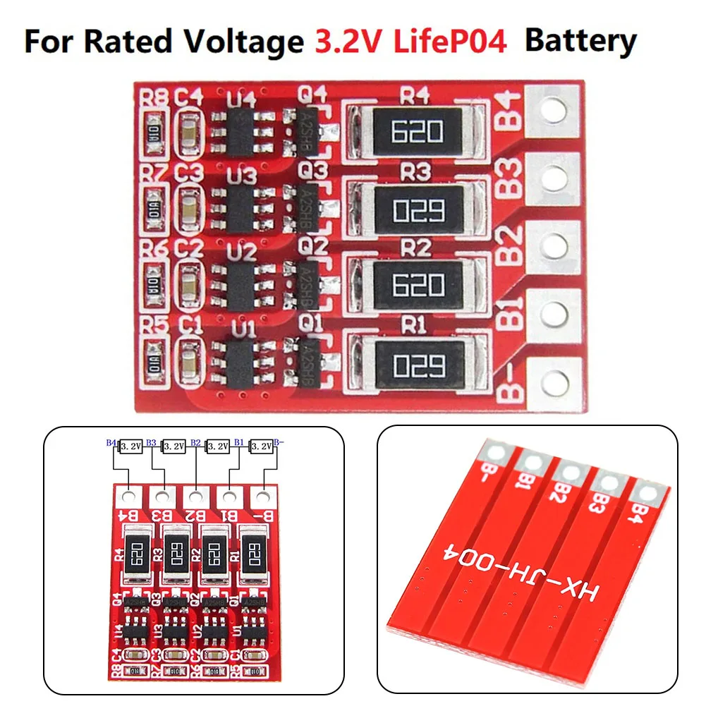 

Battery Protection Board BMS 4S12.8V LiFePO4 Lithium Iron Battery Protection Board With Balancer Board For Charging Equalization