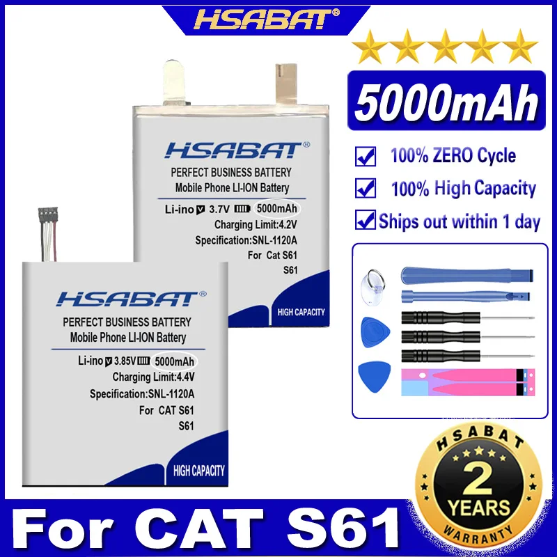 Аккумулятор HSABAT APP00262 на 5000 мА · ч для аккумуляторов Caterpillar Cat S61 - купить по