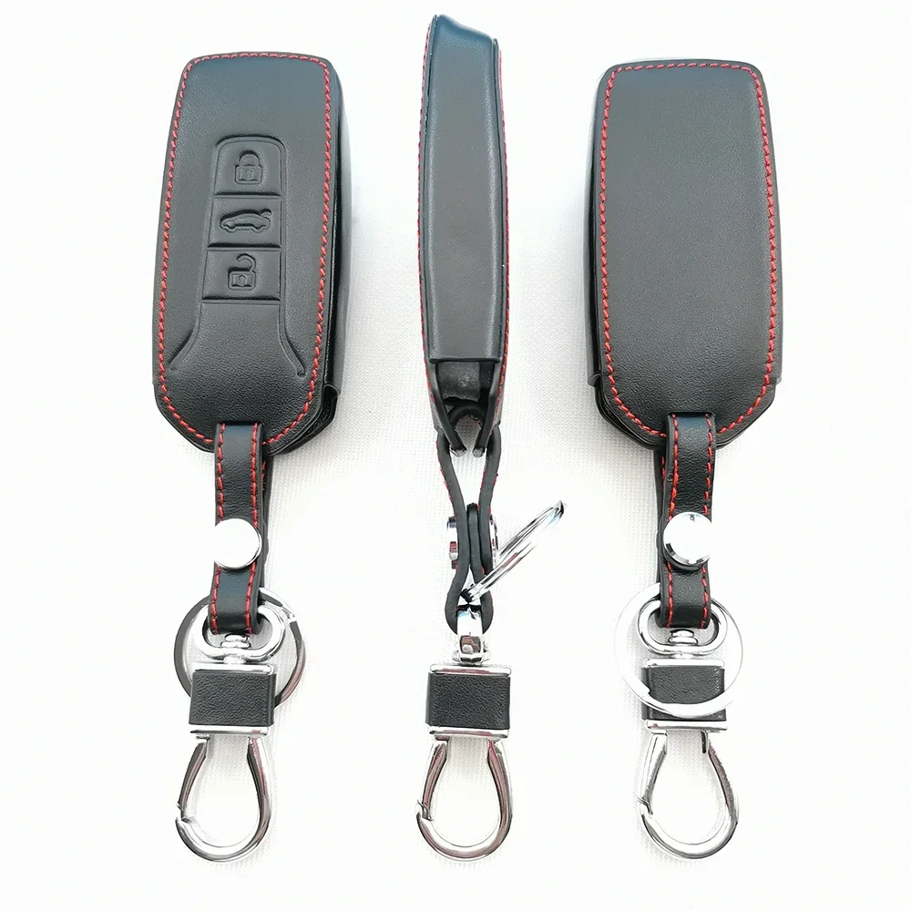 Кожаный чехол для автомобильного ключа чехол-кошелек Volkswagen Touareg 2019 2020 2021 защитный