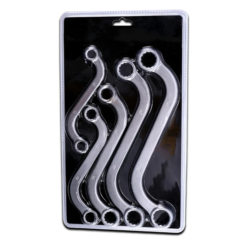 

5Pcs S-Type Wrench Includes 10-11Mm, 12-13 Mm, 14-15 Mm, 16-17 Mm And 18-19 Mm Machine Fastener Repair Tools Replacement