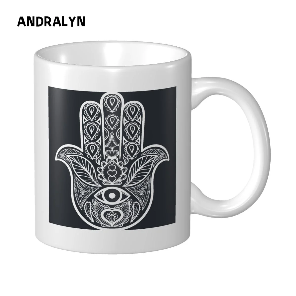 

Personalised HAMSA Mug 11oz Ceramic Coffee Mug Cup Dropshipping