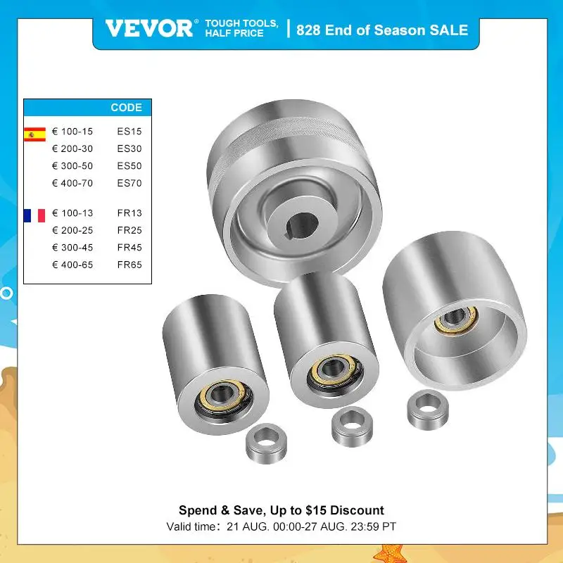 VEVOR 19mm 24mm Bore Aluminum Alloy 2 x 72in Belt Grinder Wh
