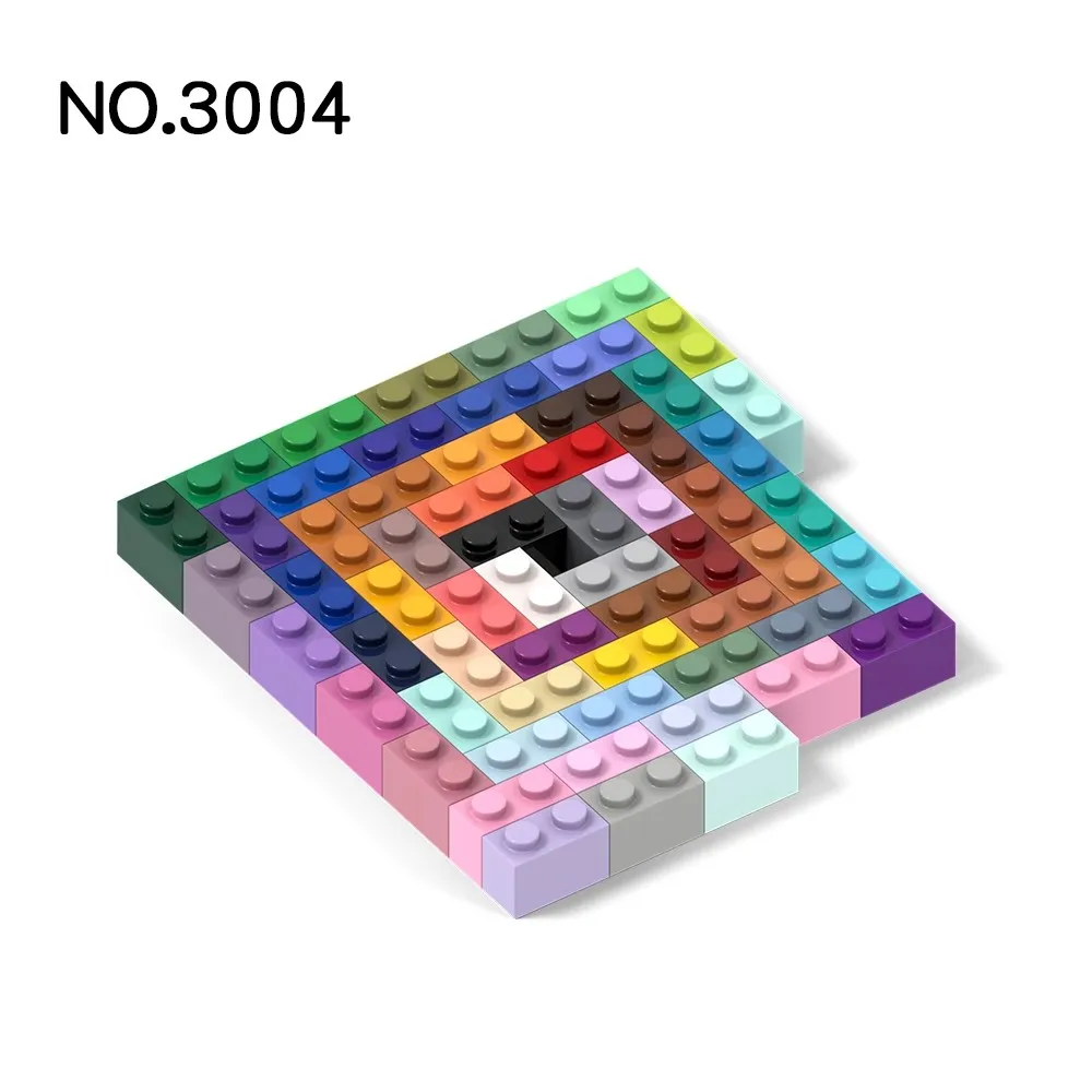 50 шт. детали MOC 3004 кирпич 1x2 совместимые кирпичи DIY сборные строительные блоки