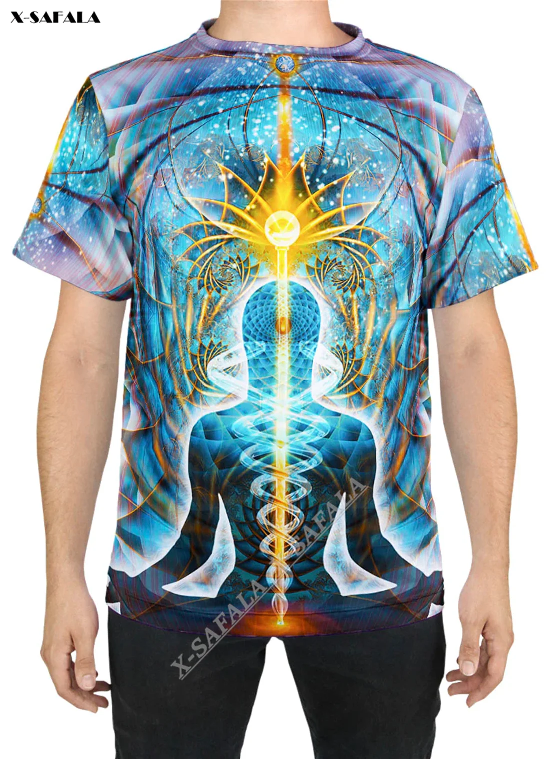 Футболка Rave с геометрическим рисунком для мужчин и женщин повседневные