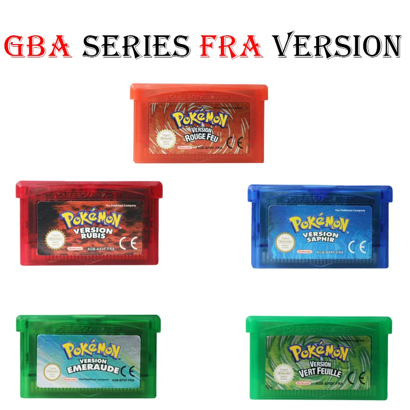 

Pokemon Series GBA Games Video Game Cartridge 32-bit Console 5 Classic French Version