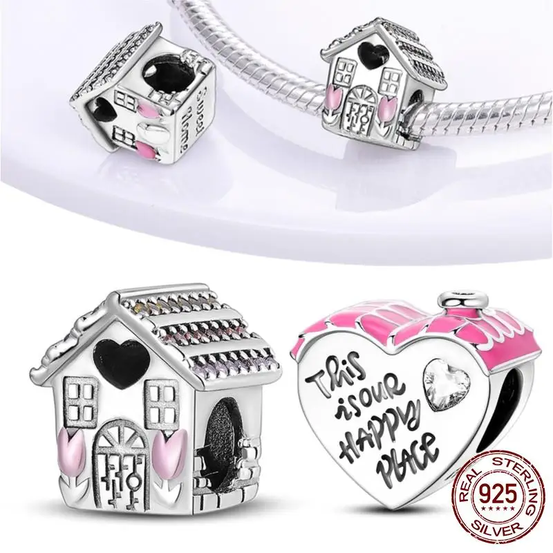 

Бусины-шармы «Дом» из серебра 925 пробы