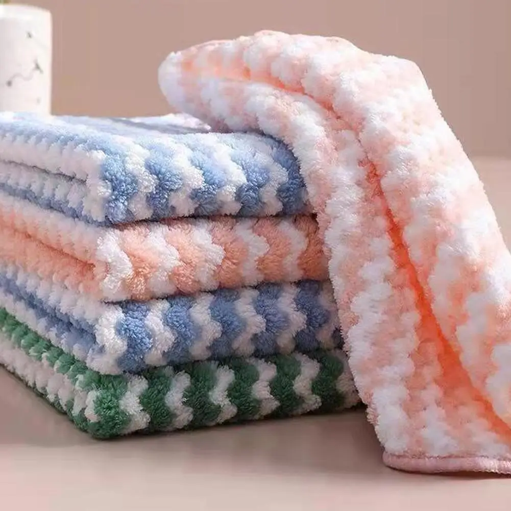 

10 шт., тряпка из кораллового флиса для мытья посуды