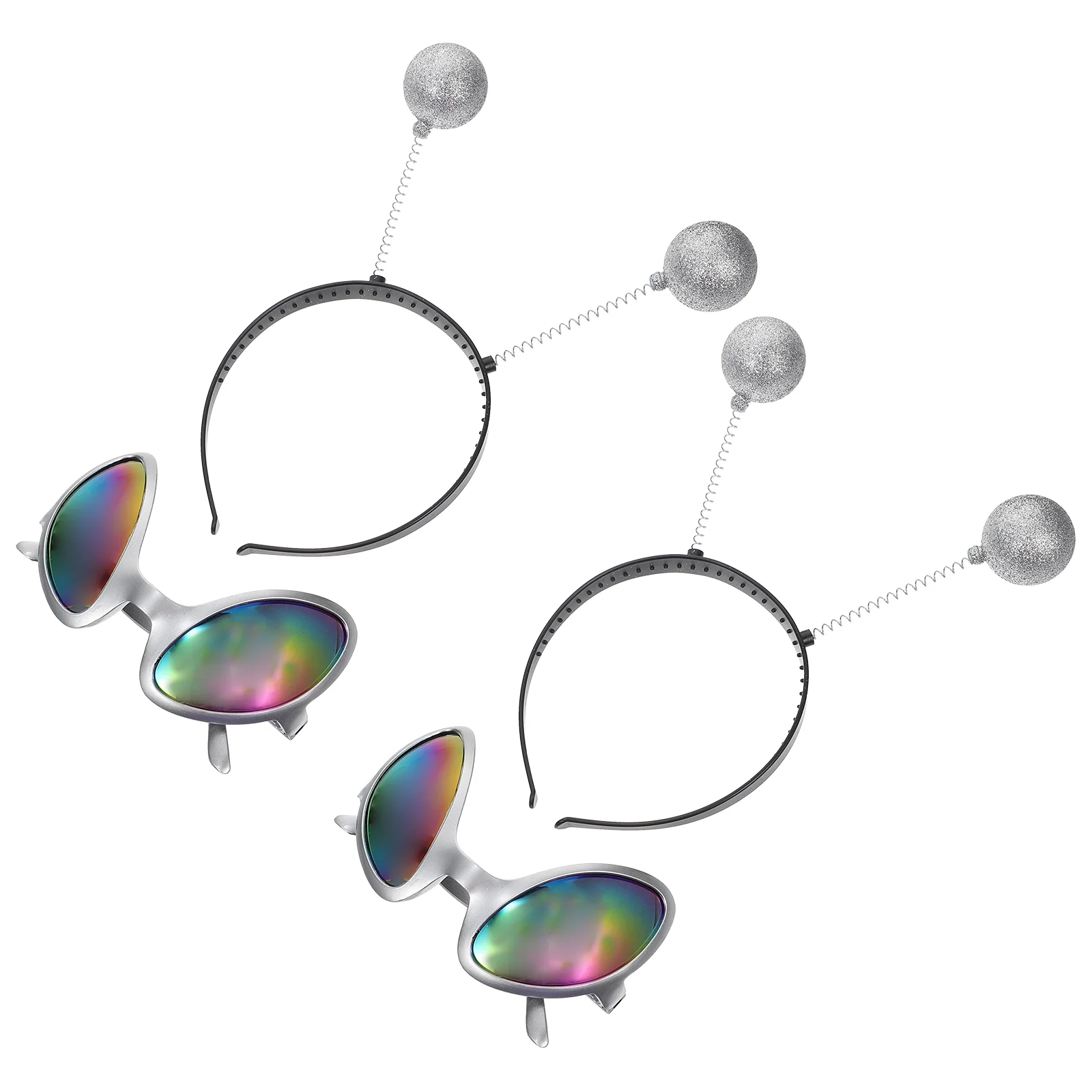 

Alien Headband Antenna Glasses Sunglasses Martian Boppers Costume Headdress Silver Festival Rainbow Headbands Partycosplay Lens