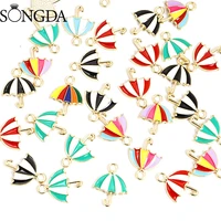 20pcs colorful umbrella handmade charms cute pendant diy jewelry making accessories keychain earring bracelet kid friend gifts