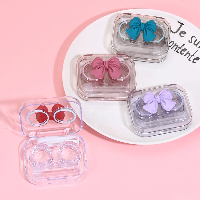 

Ins Simple Transparent Color Contact Lens Box Portable Contact Lens Box Japanese Style Nursing Box Student Myopia Glasses Box