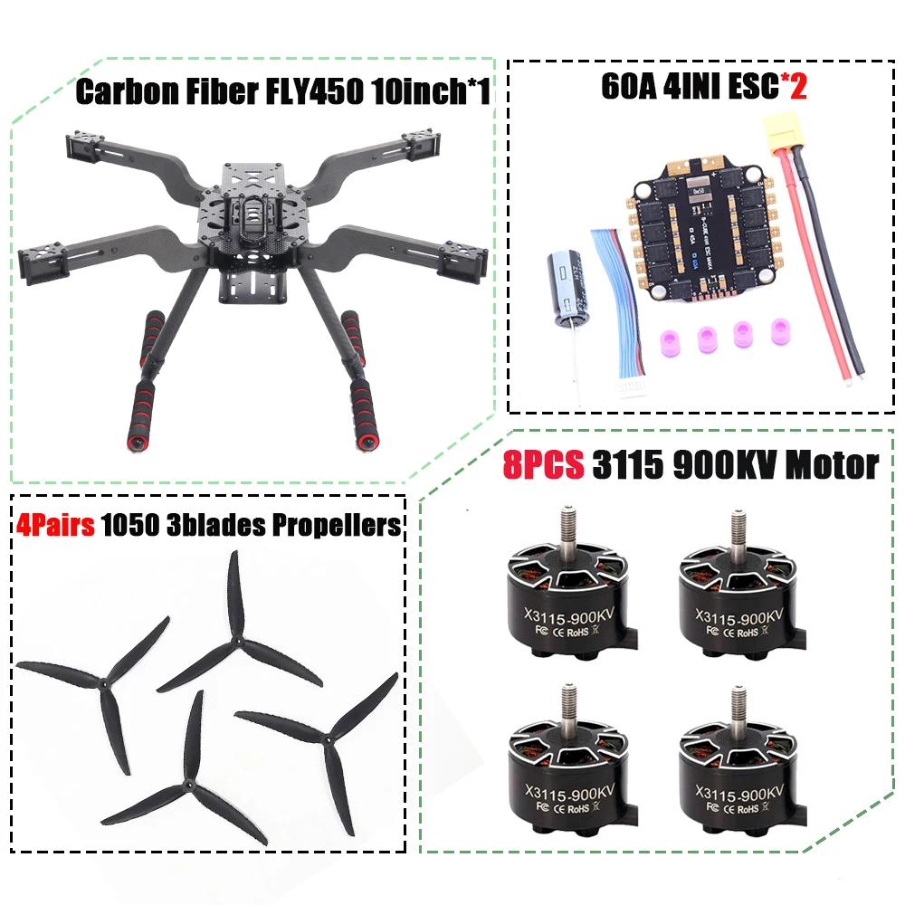 Фото B-CUBE Open Source Новый Умный Дрон FLY450 450ММ F722 Квадрокоптер-Рама RC Мультикоптер с Подвесом и Шасси Betaflight №5