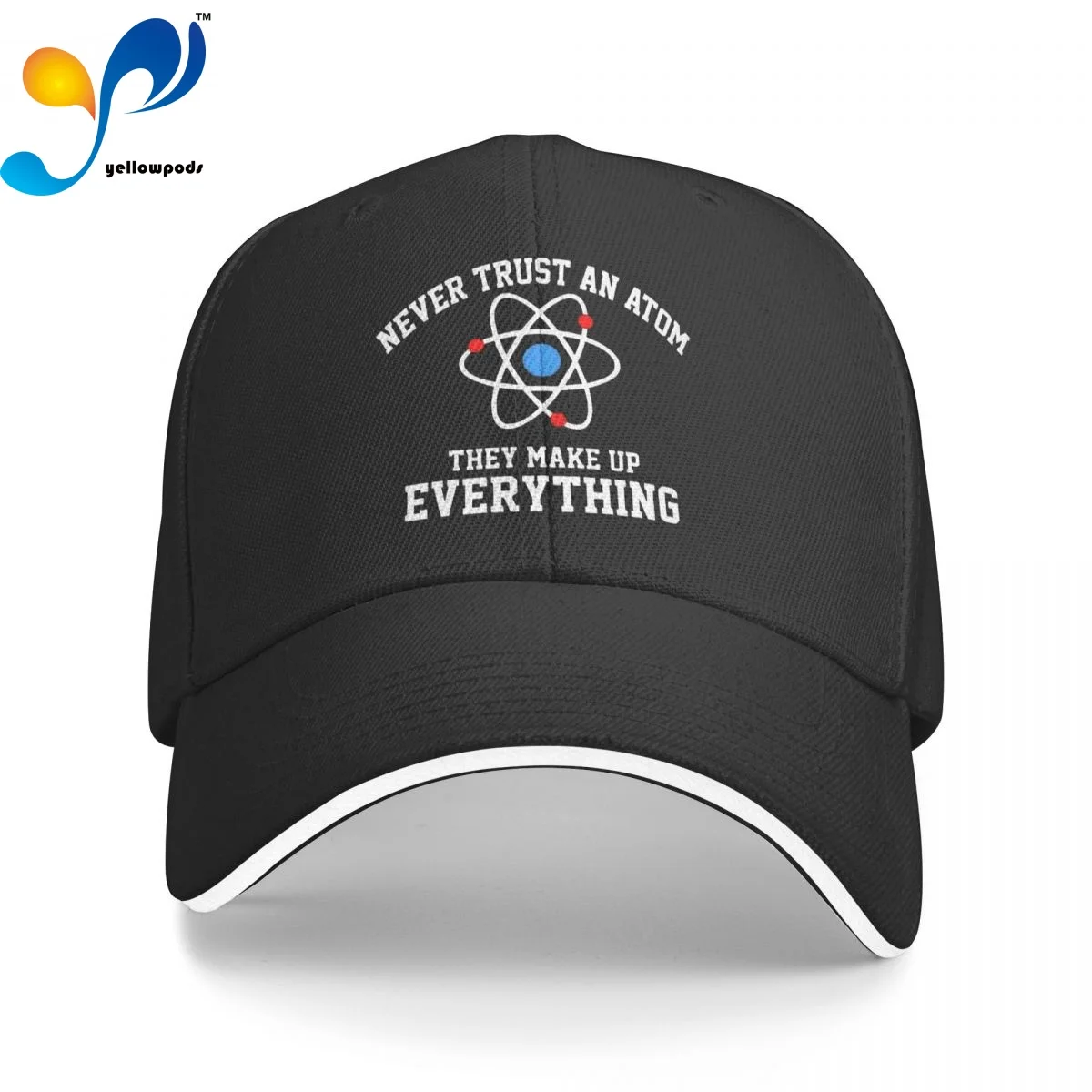 

Never Trust Atoms Men's New Baseball Cap Fashion Sun Hats Caps for Men and Women