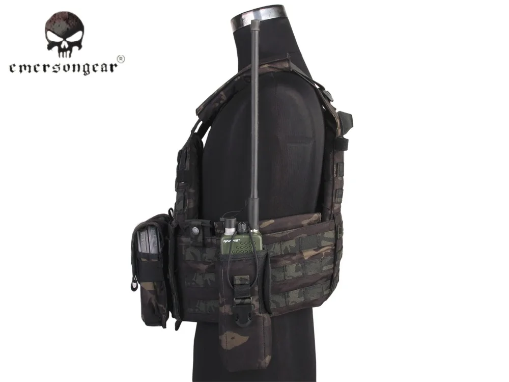 Emersongear-тактический жилет 3 мешочек страйкбол милитари боевой мультикам черный