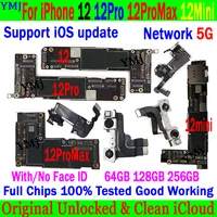 free shipping support update5g for iphone 12 pro max 12 mini x xs motherboard original unlock full test logic board no icloud