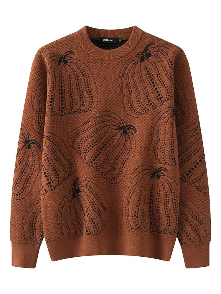 Новинка модный мужской кашемировый свитер осенне-зимний жаккардовый пуловер с