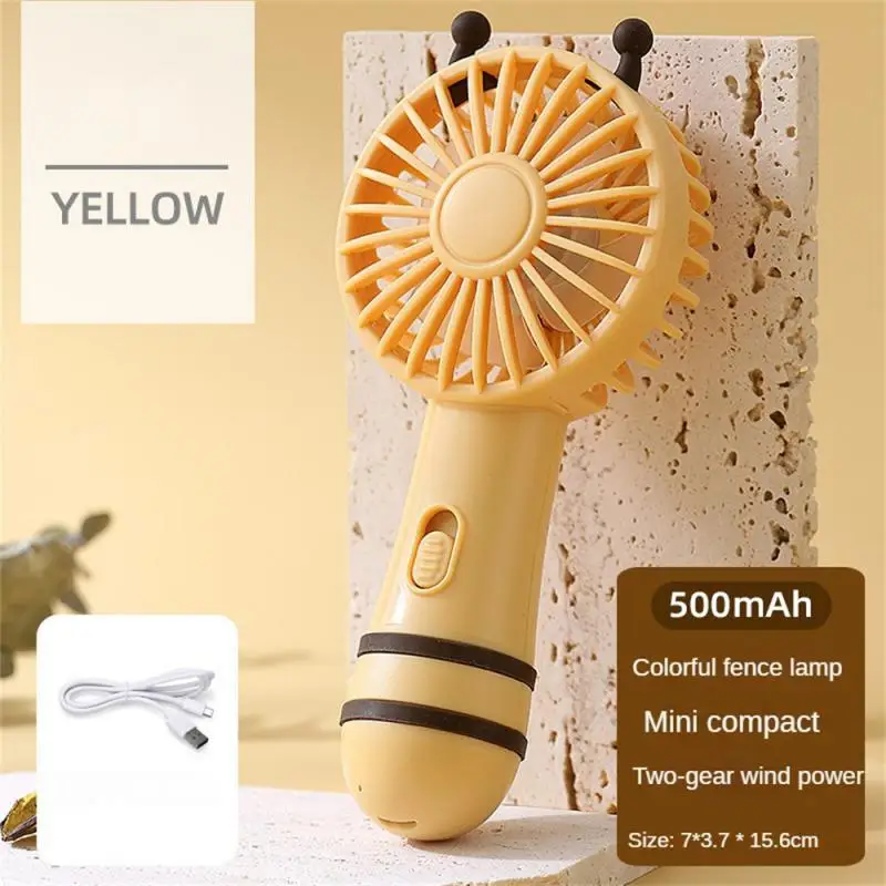 

2023 New Little Bee Hand-held Fan Student Mini Portable Fan Office Mute USB Charging Electric Fan outdoor Camping Air Cooler