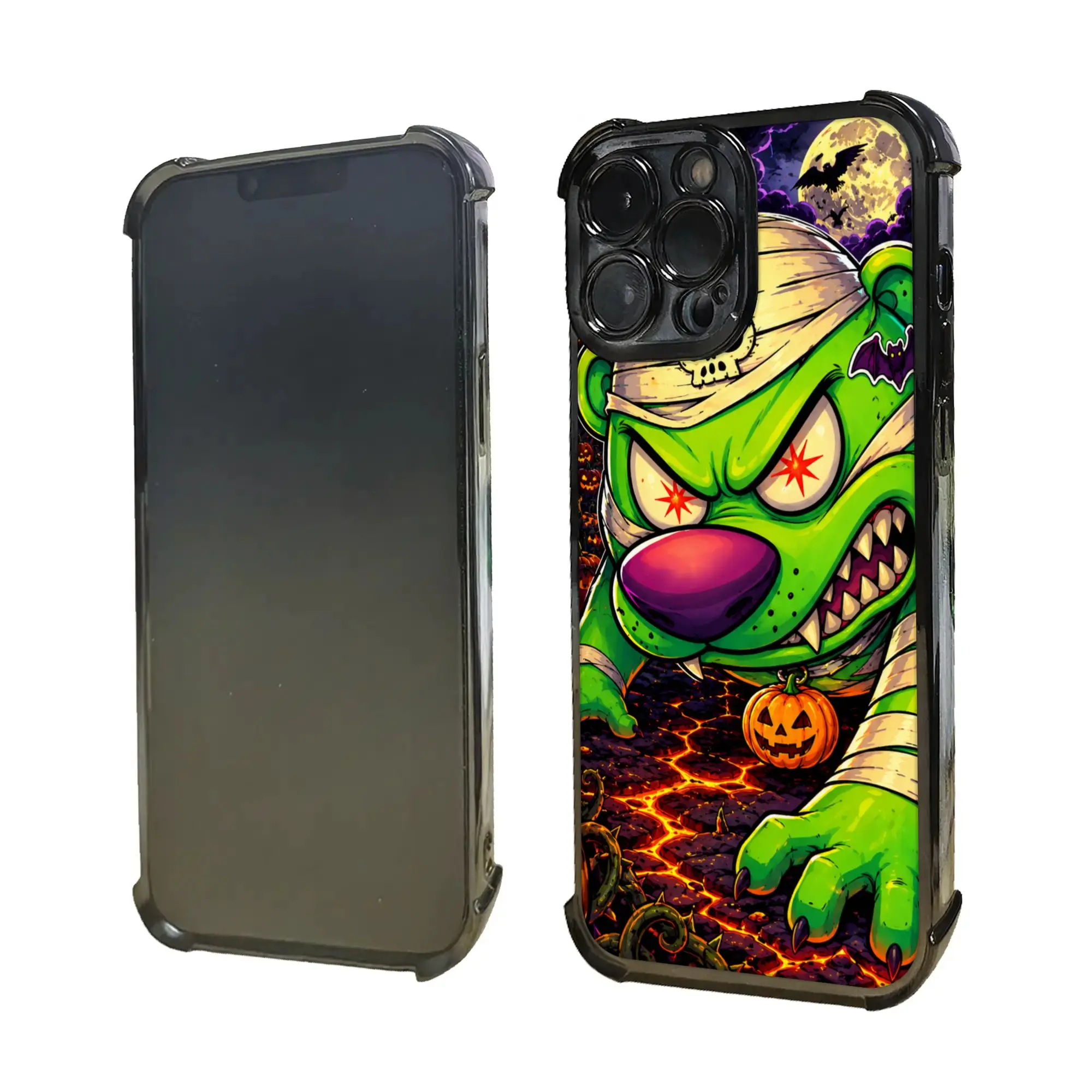 Фото Чехол для телефона Green Cowardly Dog Snarl Reach с гальваническим покрытием для iPhone различных моделей №4