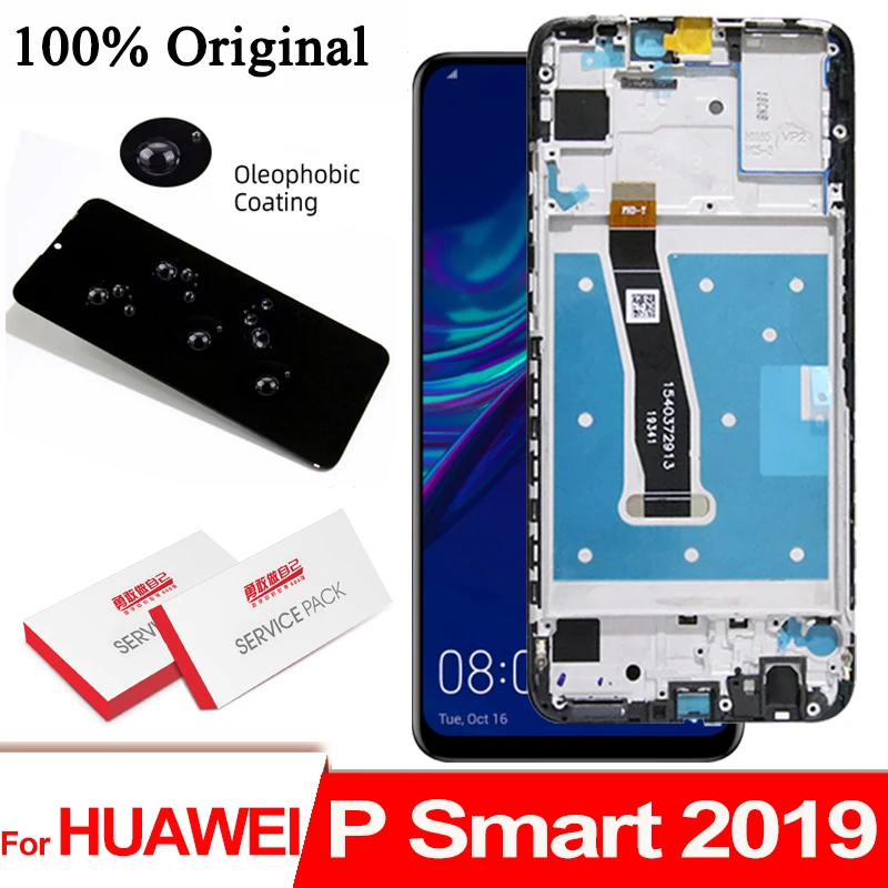 100% Оригинальный дисплей 6 21 дюйма для Huawei P Smart 2019 ЖК-дисплей с рамкой сенсорный
