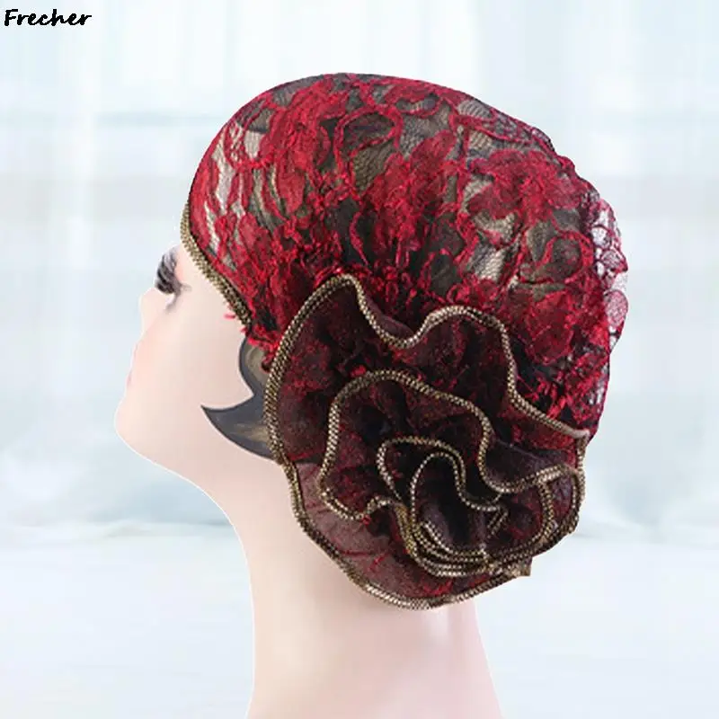 Женский головной убор для свадебной вечеринки красивый с цветочным кружевом