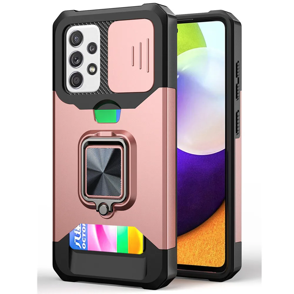 

Samsung A52 Ring Holder Card Slot Case for Samsung Galaxy A52 A52S A33 A53 A22 A32 4G A 52S 5G A72 A12 S22 Ultra Plus S21 S20 FE