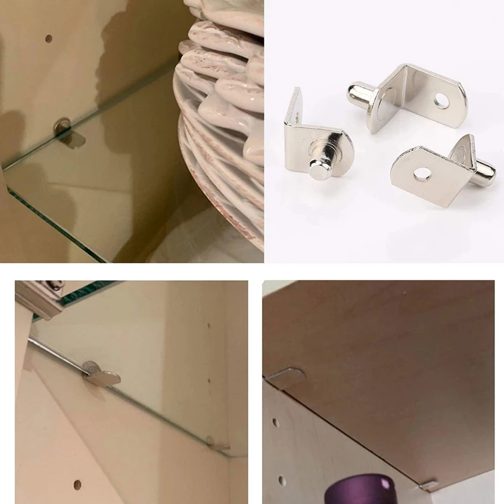 

Furniture Home Bookcase Shelf Support Peg Bracket Studs Pegs 16.5x16x12.8cm 20Pcs 6mm Anti-corrosion Hard Metal
