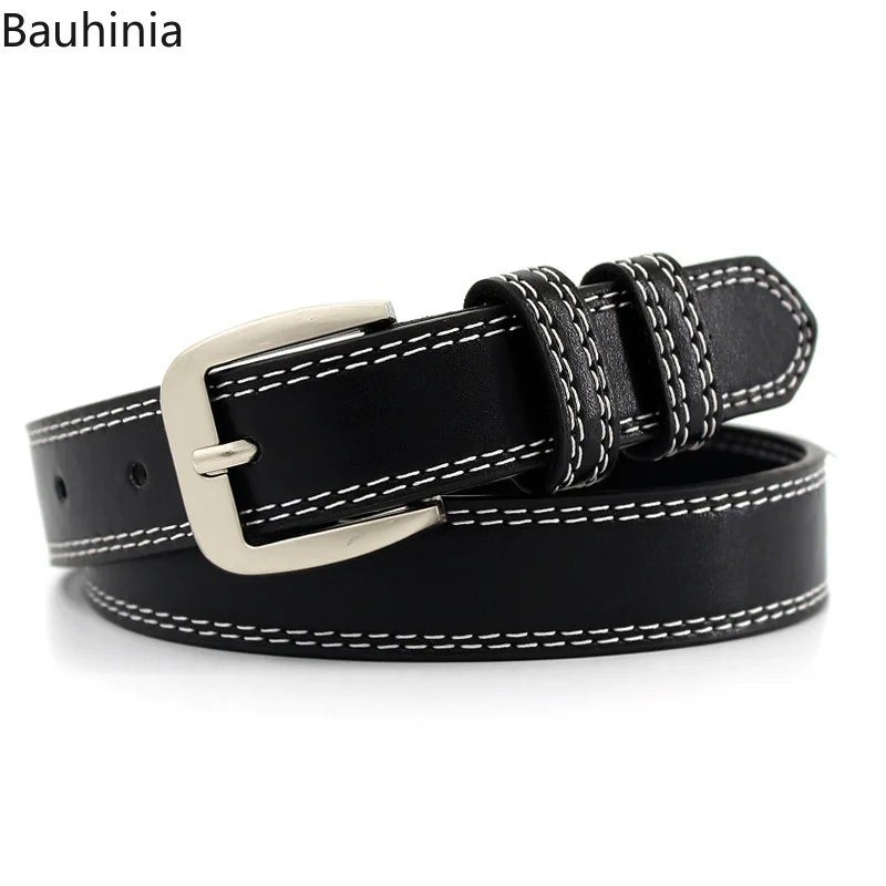 

New Summer Hot Sell Simple Retro Women's Jeans Belt 105*2.3cm Black Design Fashion Casual Pin Buckle Belt