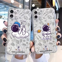 astronaut anime phone cases for iphone 12 11 pro max 6s 7 8 plus xs max 12 13 mini x xr se 2020 transparent trend cover