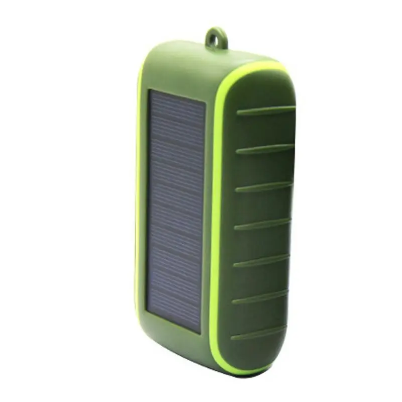 

8000mAh Hand Crank Solar Power Bank Mobile Phone Charger Portable Dual USB Output Outdoor Waterproof LED Flashlight