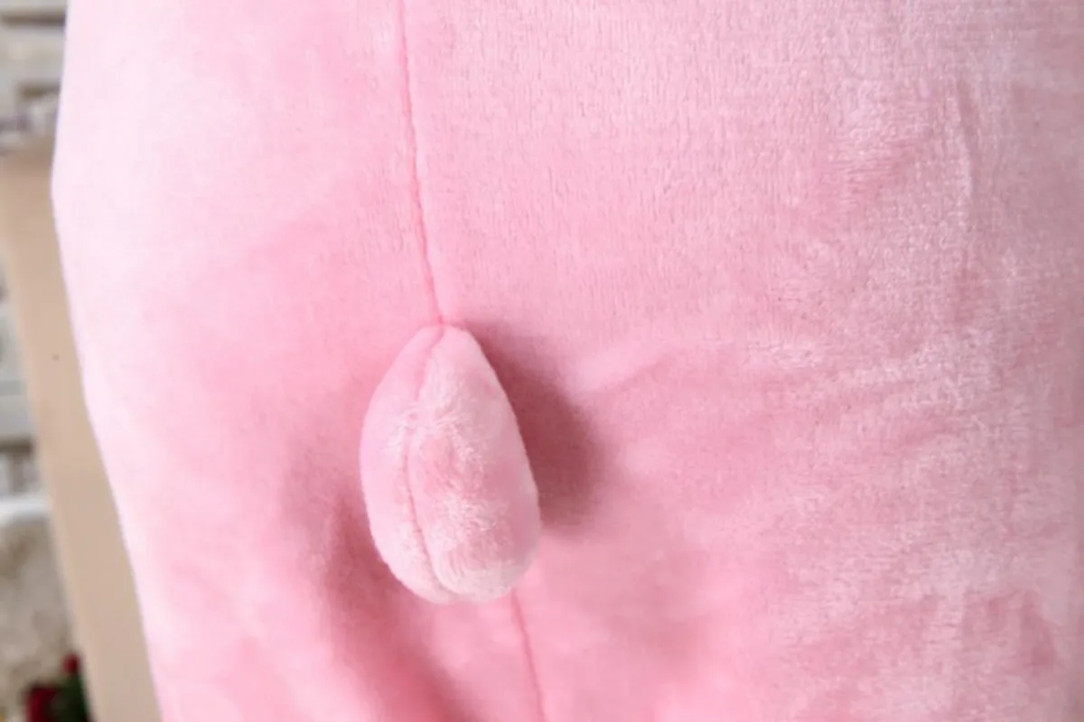 Adults Animal Pajamas Sets Sweet Home Clothes Winter Warm Pink Length To The Floor Cute Cartoon Sleepwear Cosplay Pig Costume
