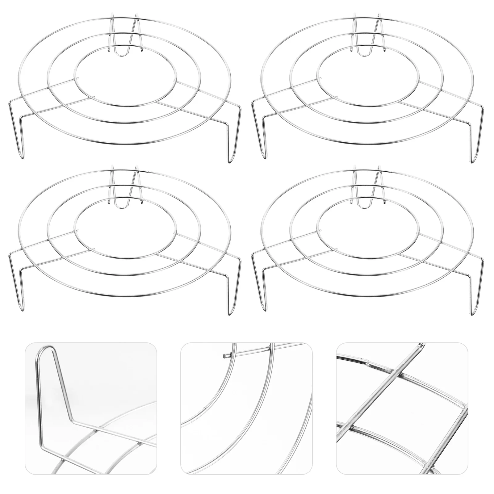 

Rack Steamer Steaming Steam Stand Cooking Stainless Trivet Steel Kitchen Holder Metalround Supplies Tray Canning Microwave Pot