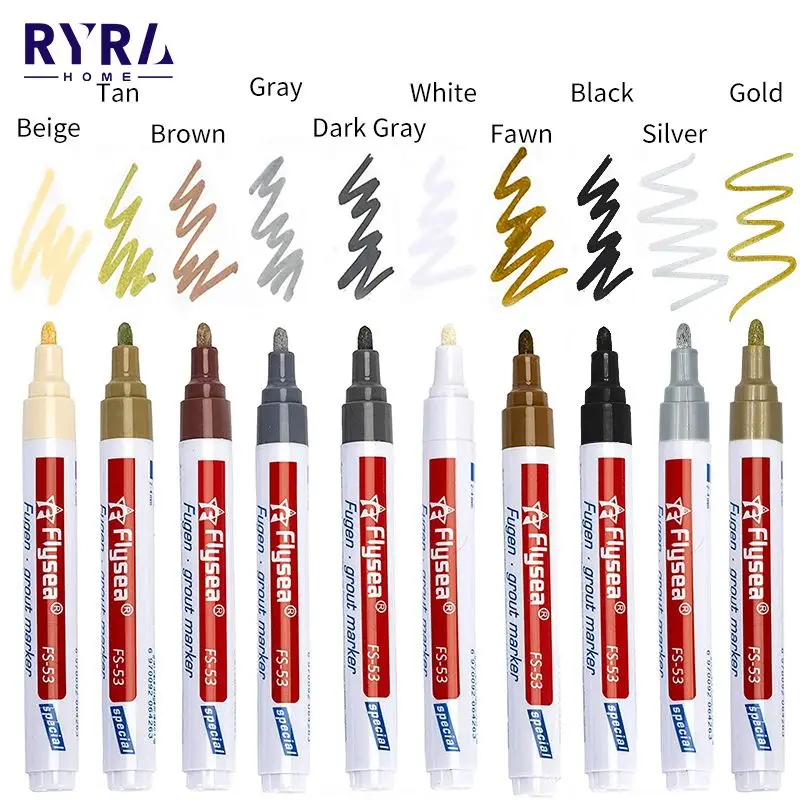 

Tile Marker Repair Wall Grout Pen Odorless Non Toxic For Tiles Floor Tyre Car Painting Mark Pen 7 Colors Optional Wall Seam Pen