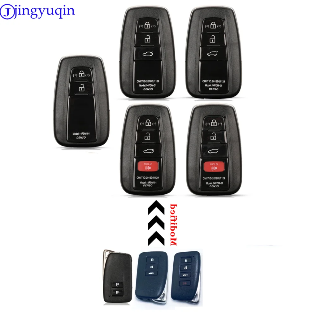 

jingyuqin 2/3/4 Buttons Modified Remote Car Key Shell Case For Toyota Avalon Avensis Auris Camry Corolla RAV4 Highlander