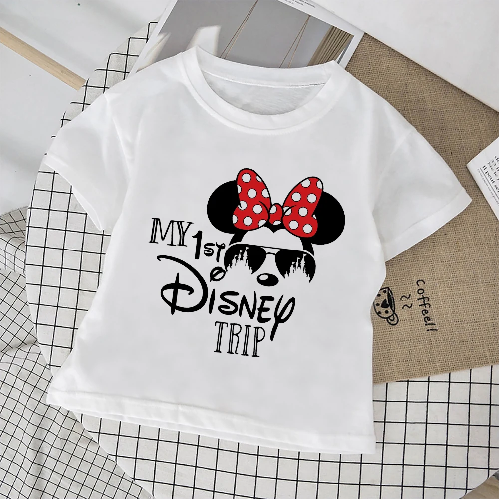 

Disney Y2K Print Minni Brother And Sister Costume Outdoor Kids 3-12T Fashion Trendy Comfy High Quality Child T-Shirt Hot Dropshp