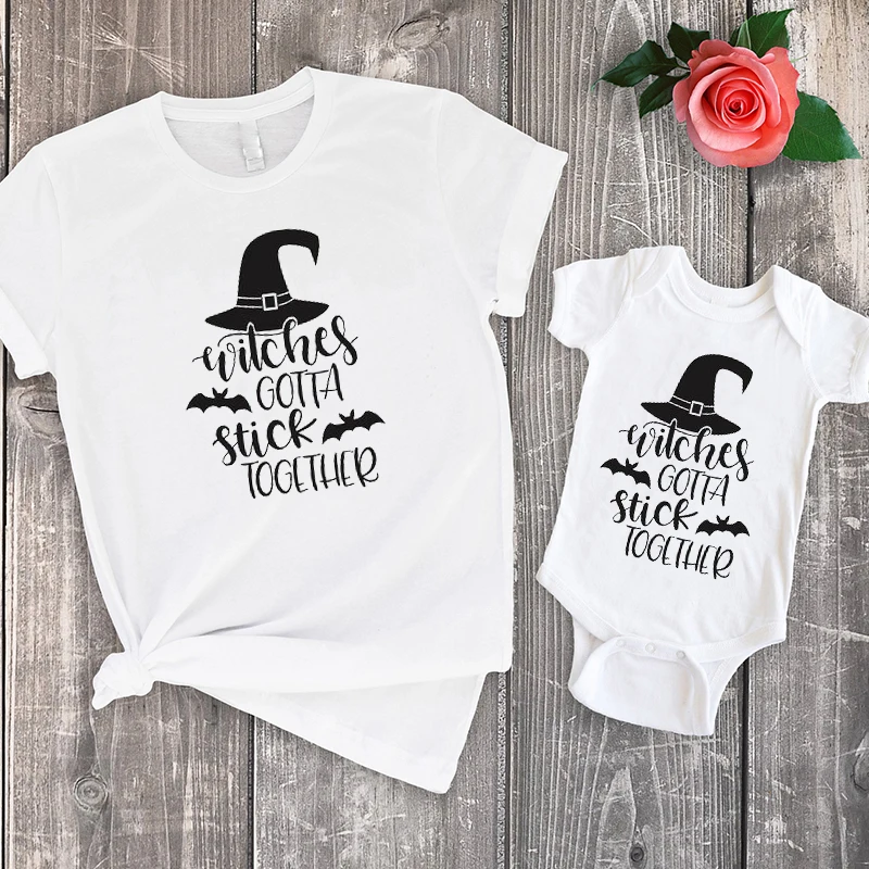 

Женская модная повседневная семейная одежда с принтом Witchy футболка мама Mom на Хэллоуин 2020