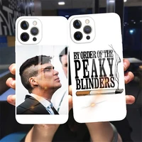peaky blinders case for iphone 13 12 11 pro max se 2020 x xs xr max 7 8 plus 12 13 mini white tempered glass case