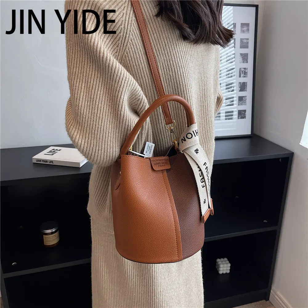 Luxury Designer Bucket Small Tote Handbags for Women Winter 2023 Trend Fashion Ribbon Top Handle Ladies Shoulder Crossbody Bags
