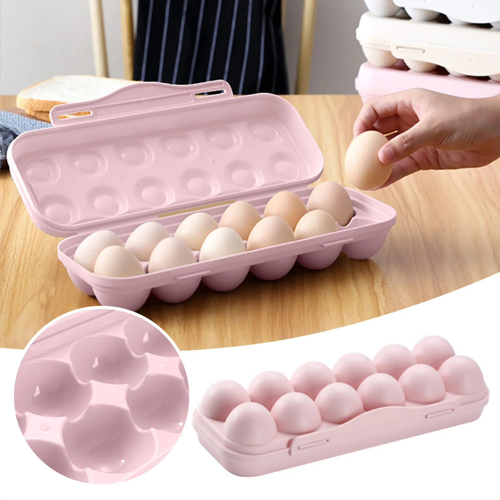 

Vegetable Storage Bags 12 Grid Kitchen Refrigerator Egg Box Anti Collision Damaged Egg Storage Box Duck Egg Box Egg Tray Storage