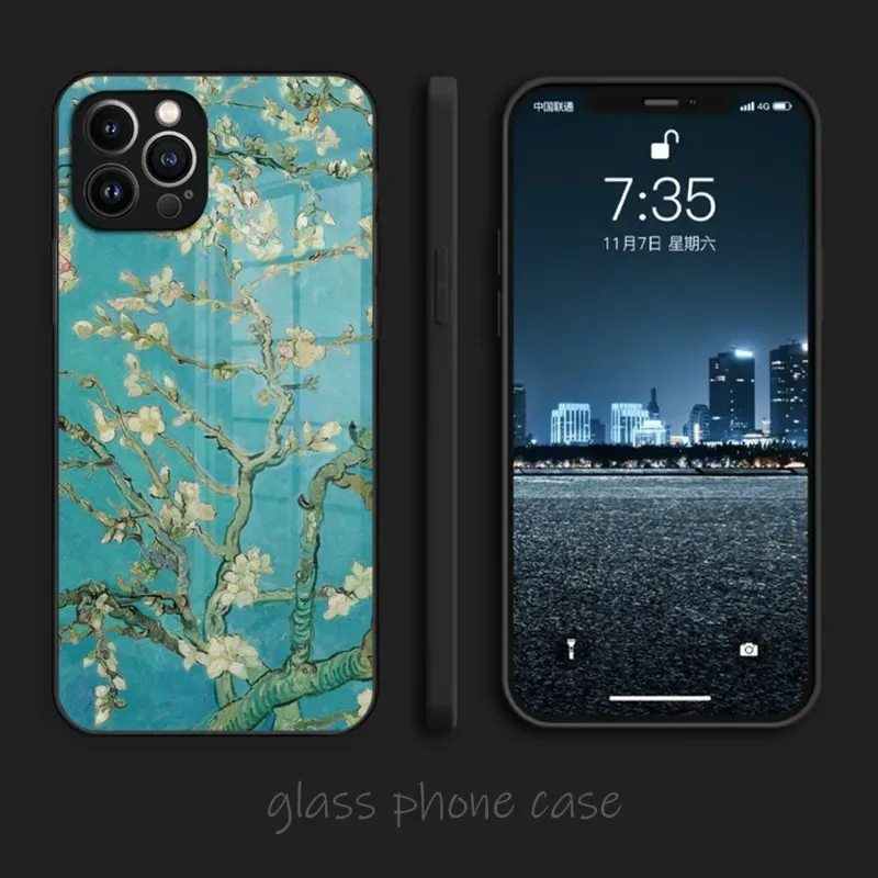 Чехол Ван Гог звездное небо для IPhone 12Pro 12 13 11 Pro Max Mini X XR XSMax 8 7 6s Plus SE 2020 чехол из
