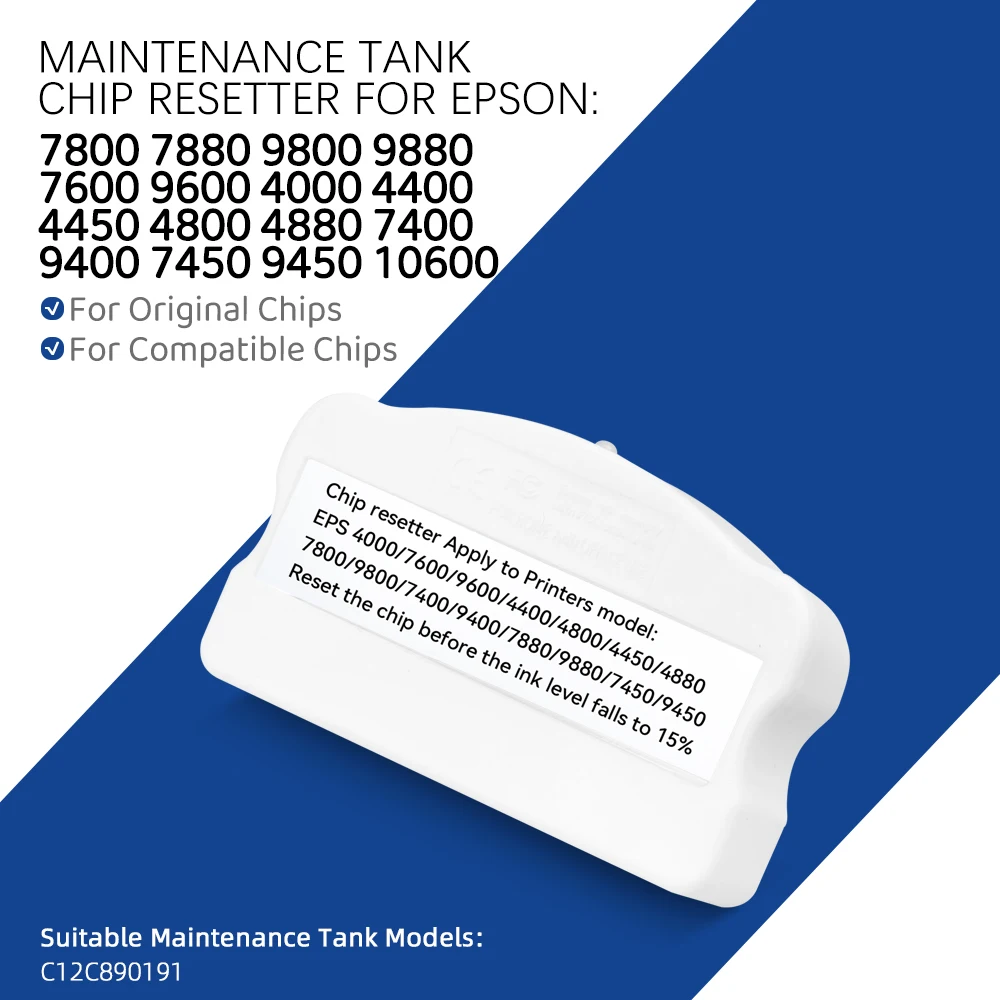

C12C890191 Maintenance Tank Chip Resetter For Epson 7800 9800 7880 9880 4000 4400 4800 4880 7400 7450 7600 9400 9600 10000 10600