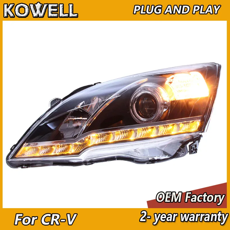 Стайлинг автомобиля для фар Honda CRV 2007-2011 CR-V головной светильник DRL указатель