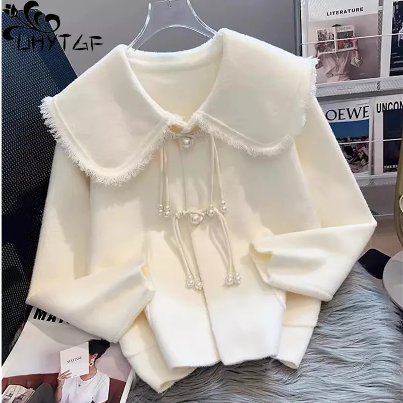 Норковый кашемировый вязаный кардиган свитер пальто женская одежда на осень и