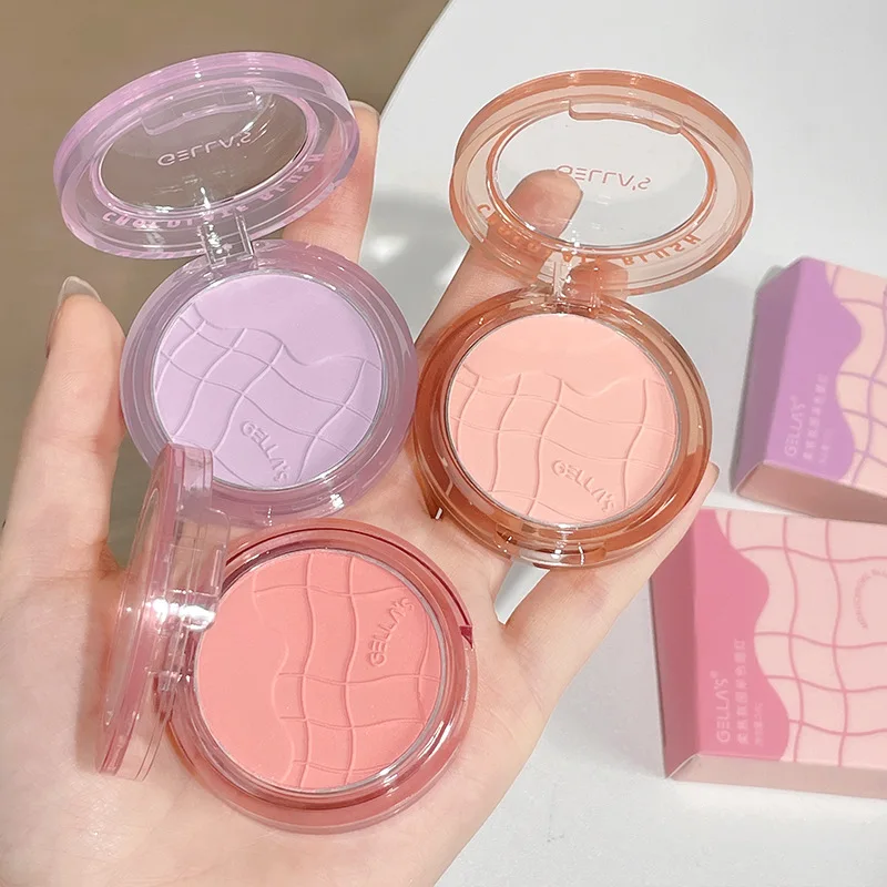 

Gella's Monochrome Soft Mist Blush Highlight Repair Milk Apricot Orange Peach Natural Blush Purple Matte Brighten